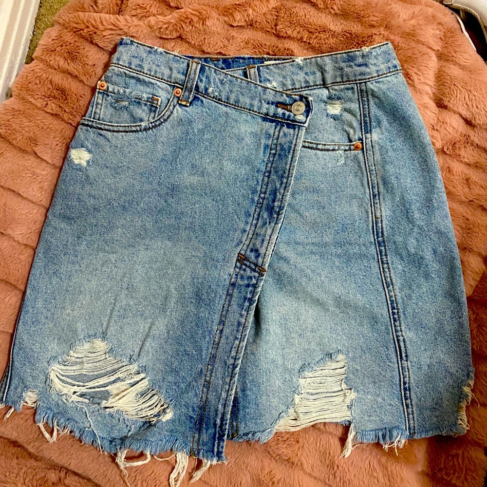Denim Asymmetrical skirt
